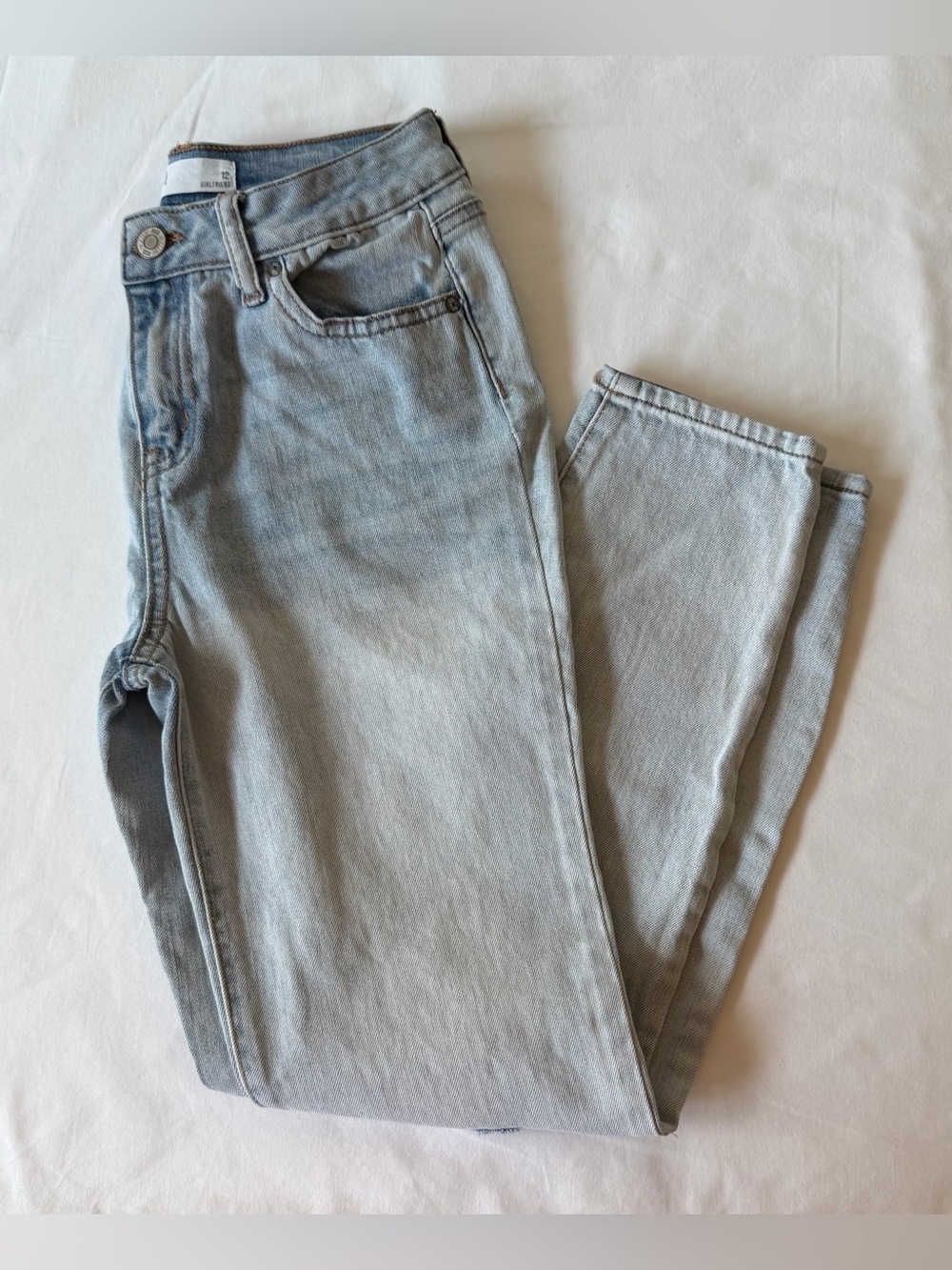 RSQ Jeans Light Wash Distressed Girlfriend Jeans Girls Size 12